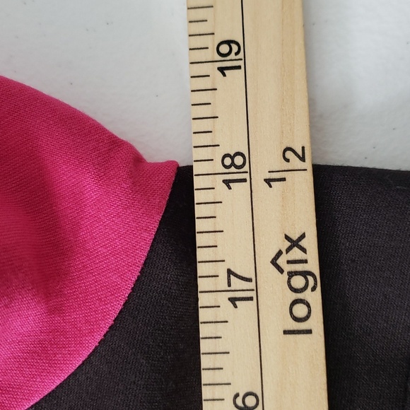 Britt Ryan Mini Dress 10 Black Pink Long Sleeve Color Block Preppy Cocktail - Picture 13 of 13